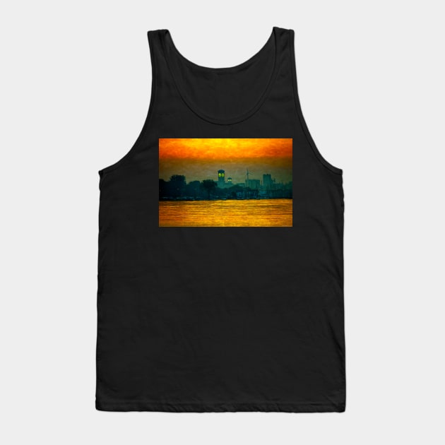 Polish Moon over the Harbor Tank Top by machare